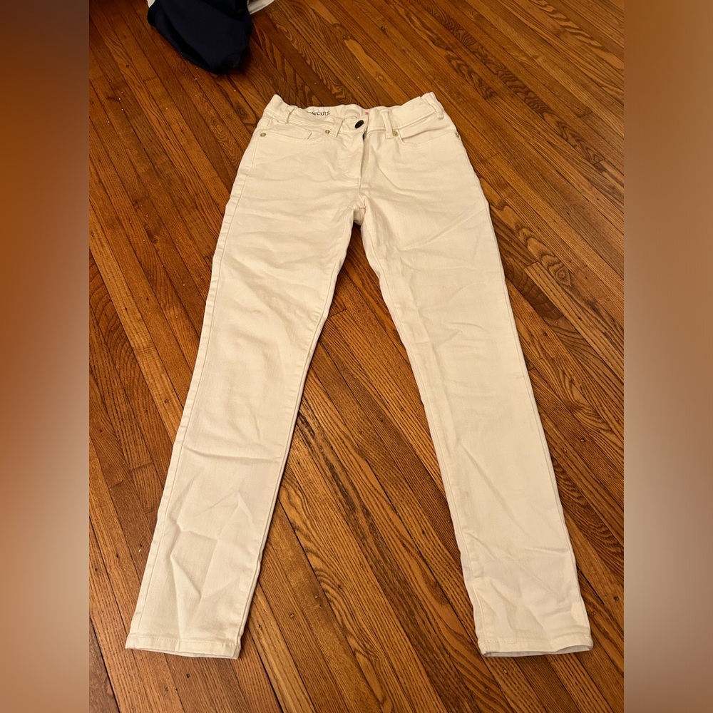 JCREW crewcuts white runaround jeans size 12
